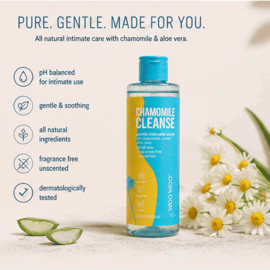 WooWoo Chamomile Cleanse! pH-Balanced Body Wash