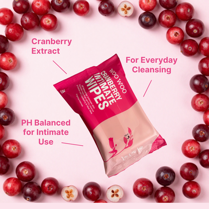 WooWoo Cranberry! pH-Balanced Intimate Wipes x20