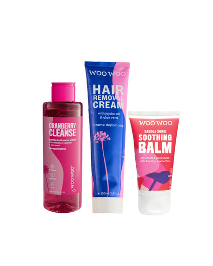 Dreams come WOO: Cranberry Soothing Balm, Gentle Wash &amp; Hair Removal
