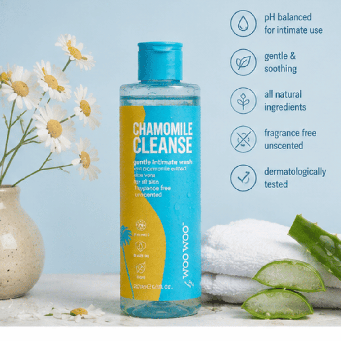 WooWoo Chamomile Cleanse! pH-Balanced Body Wash