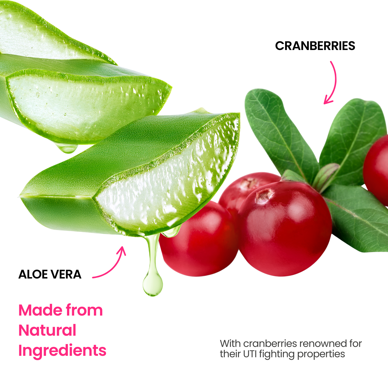 WooWoo Cranberry flushable Intimate Wipes