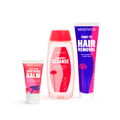 Dreams come WOO: Cranberry Soothing Balm, Gentle Wash &amp; Hair Removal